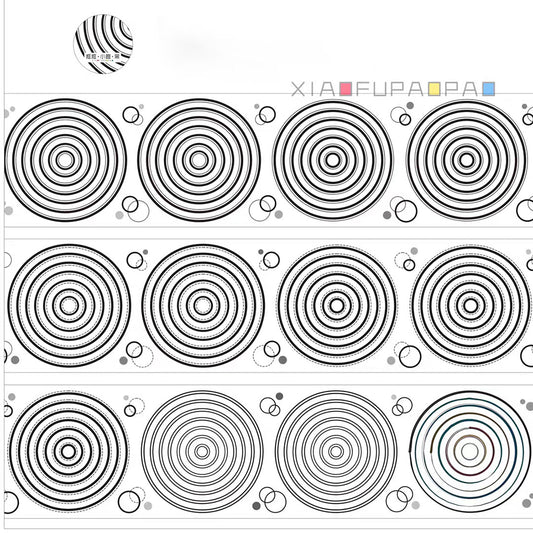 Pre-cut Circles border Washi tape  (B516)