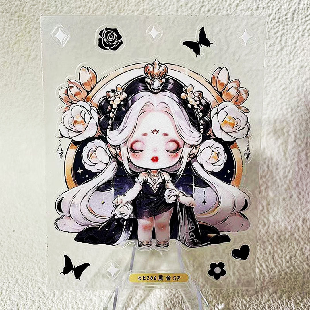 3D stickers set - Black dress girls(C514)