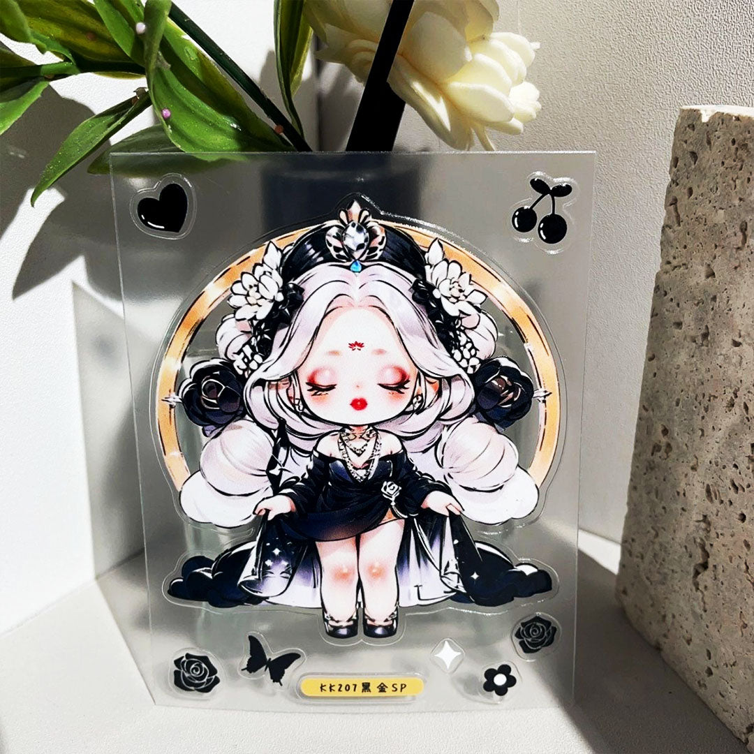 3D stickers set - Black dress girls(C514)