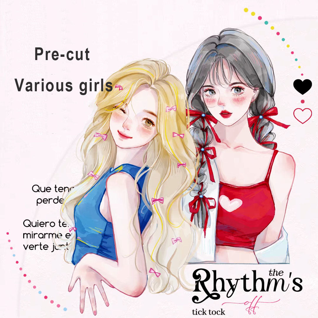 Pre-cut Various girls PET tape (C523)