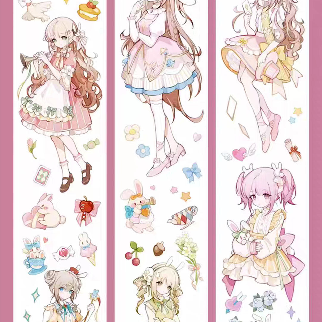 Girls & rabbits PET tape (C524)