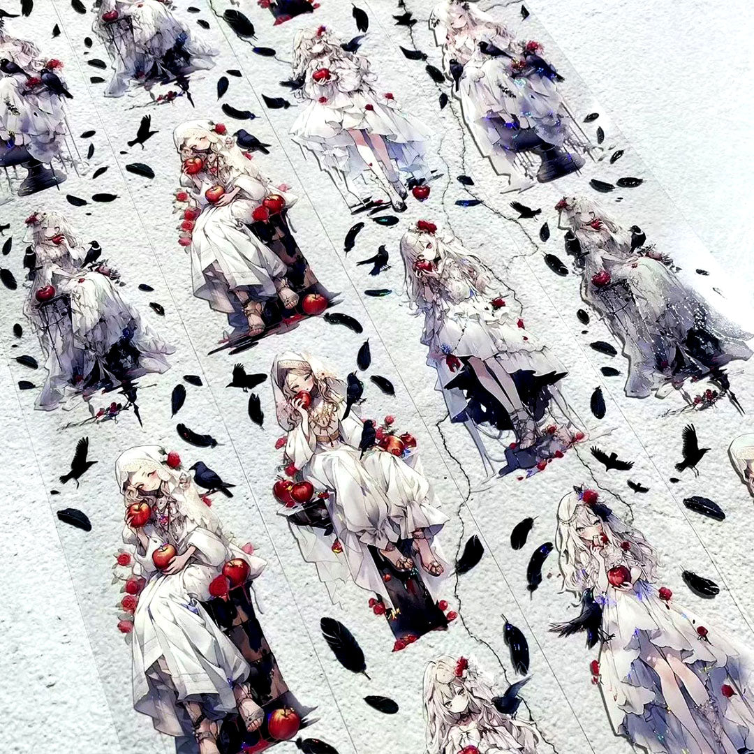 Lady in white robe PET tape (C545)