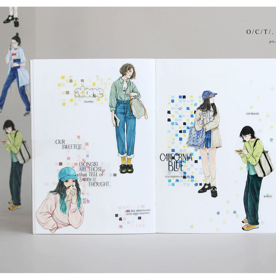 "Take a walk" Daily Life Character PET Tape (C566)
