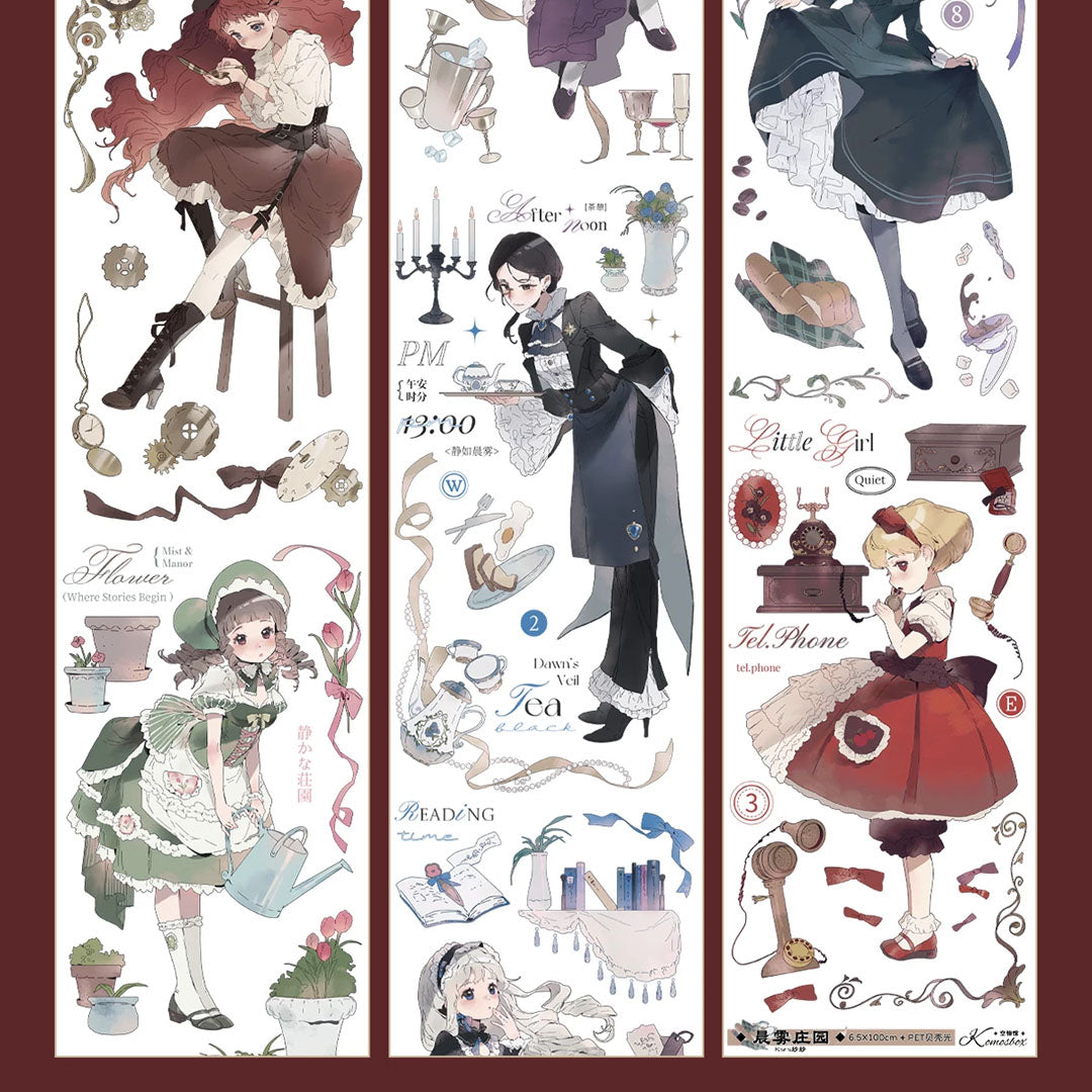 "Morning Mist Manor" Luxury Anime Character PET Tape (C588)