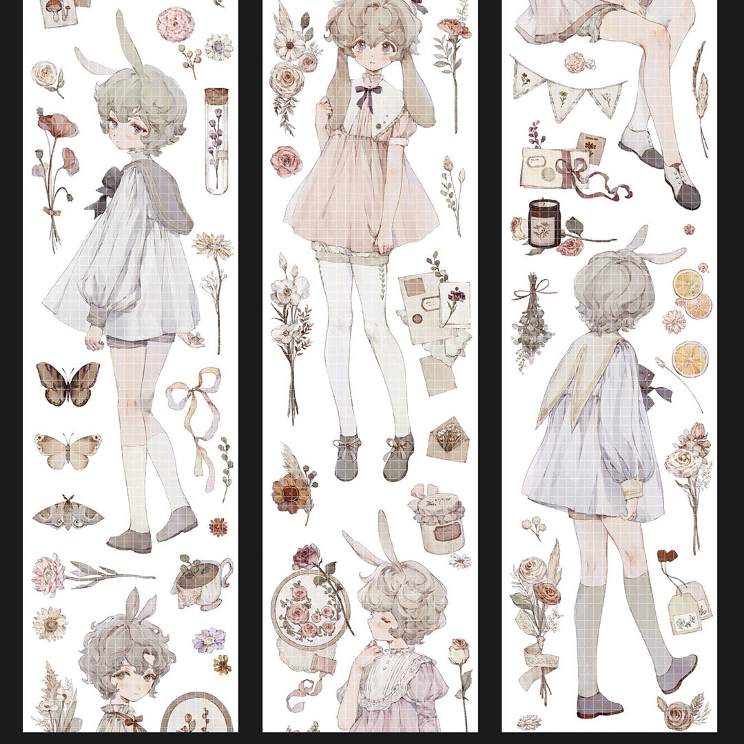 "Cute White" Luxury Anime Character PET Tape (C605)