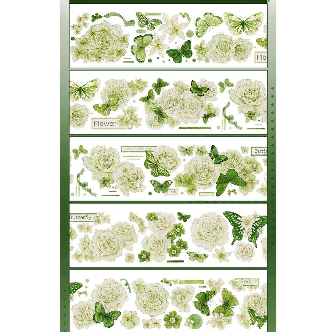 Pre-cut flowers & butterfly PET tape (F549)