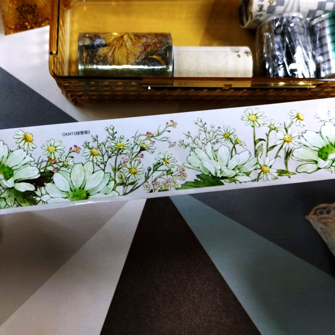 Green daisy PET tape (F556)