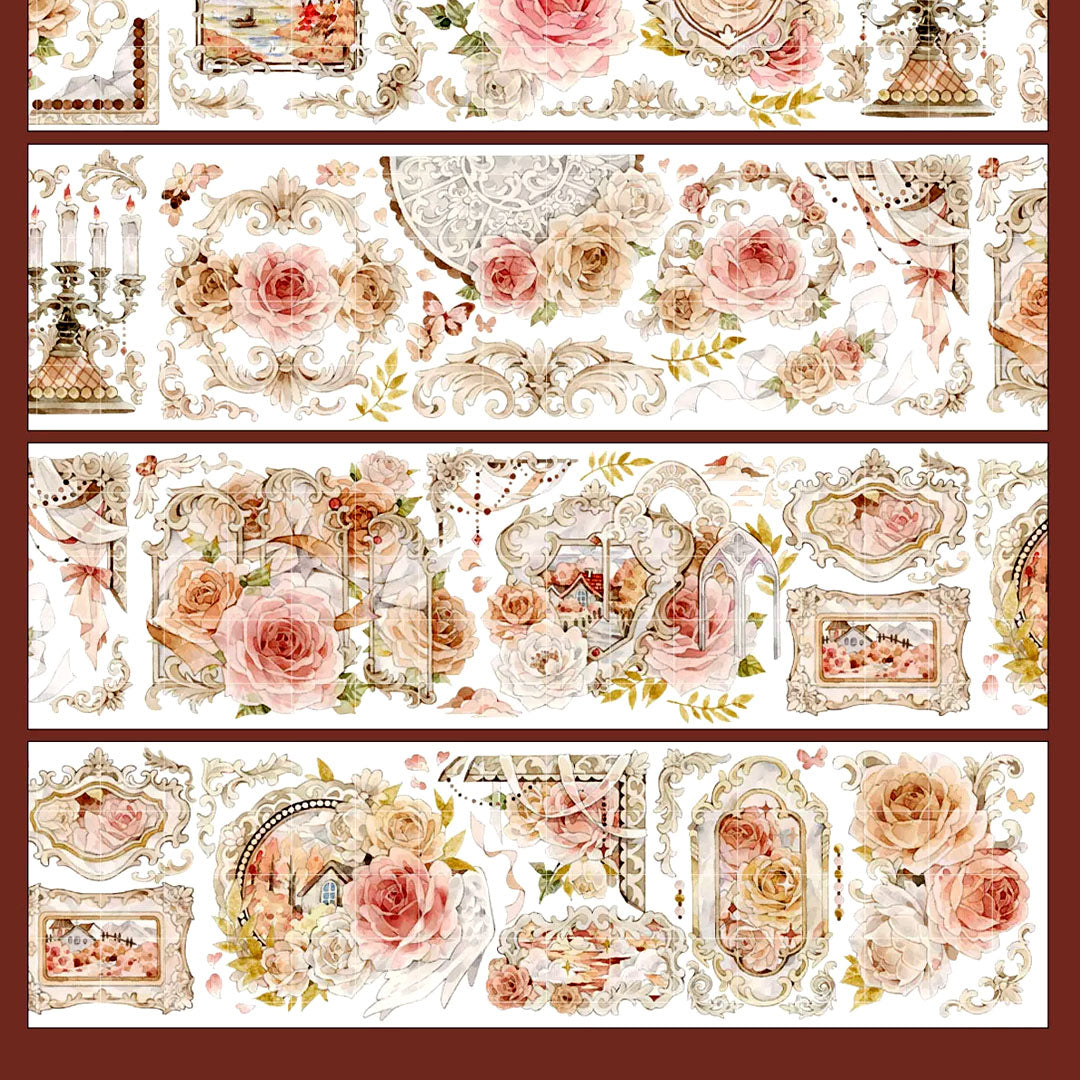 Lune flowers PET tape (F579)