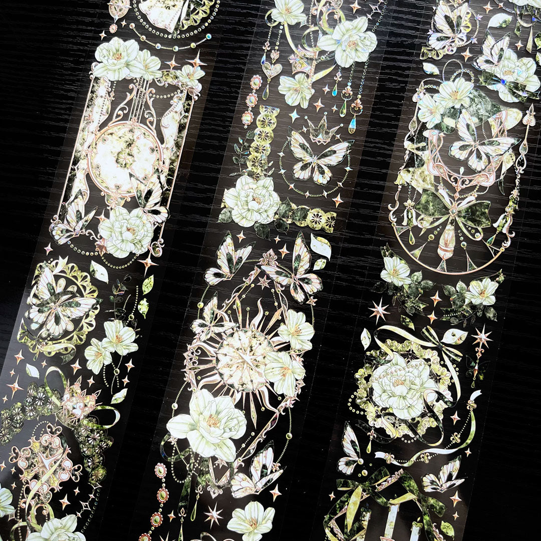 "Green amour" Floral PET Tape (F603)