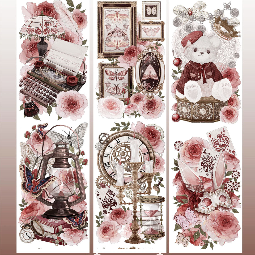 Pre-cut Rose`s time Capsule PET tape (V534)