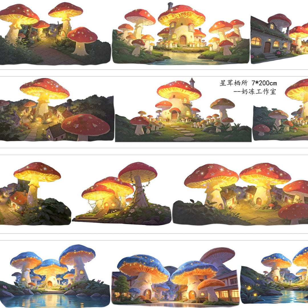 "Glowing Mushrooms" PET Tape (V545)