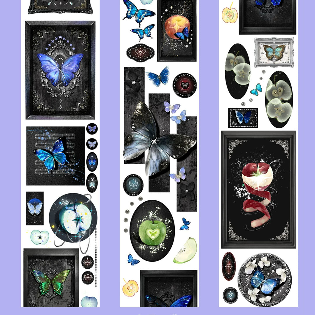 "Dark Butterfly" PET Tape with Shell Gold Foil (V560)