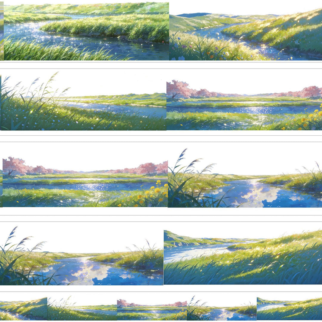 "Green Stream Beach" PET Tape (V570)