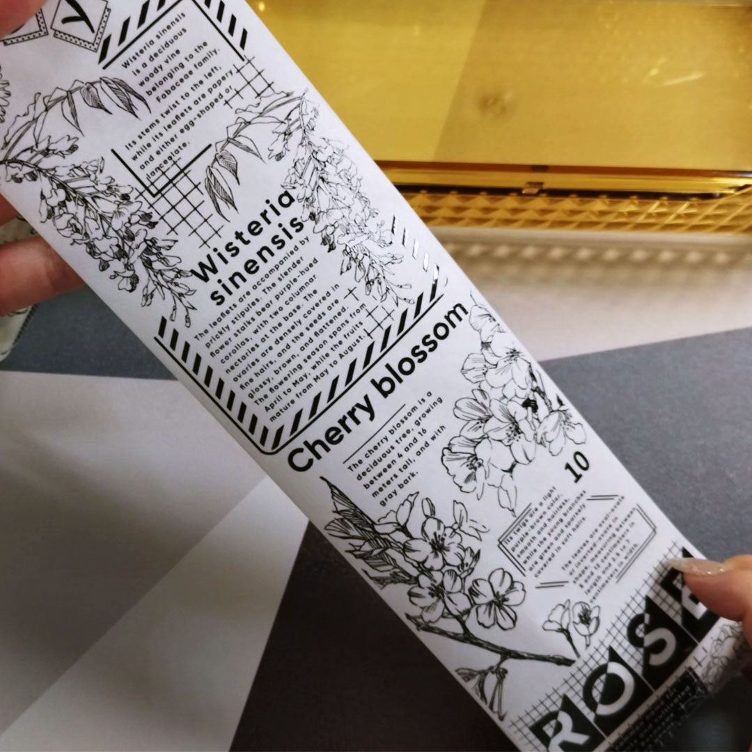 Flower Dictionary Washi tape (W516)