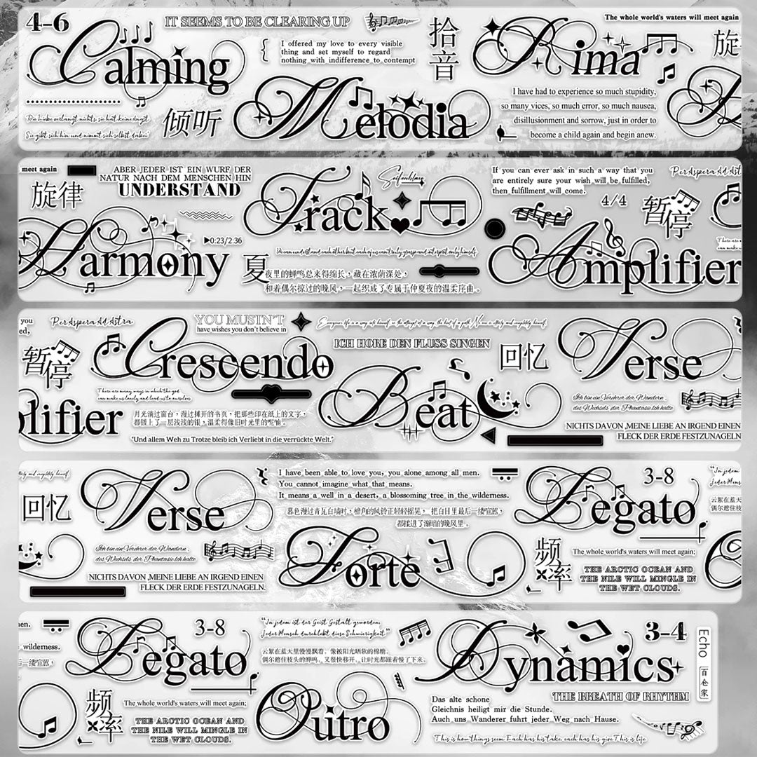 "Echo" Pre-cut text Washi Tape (W532)