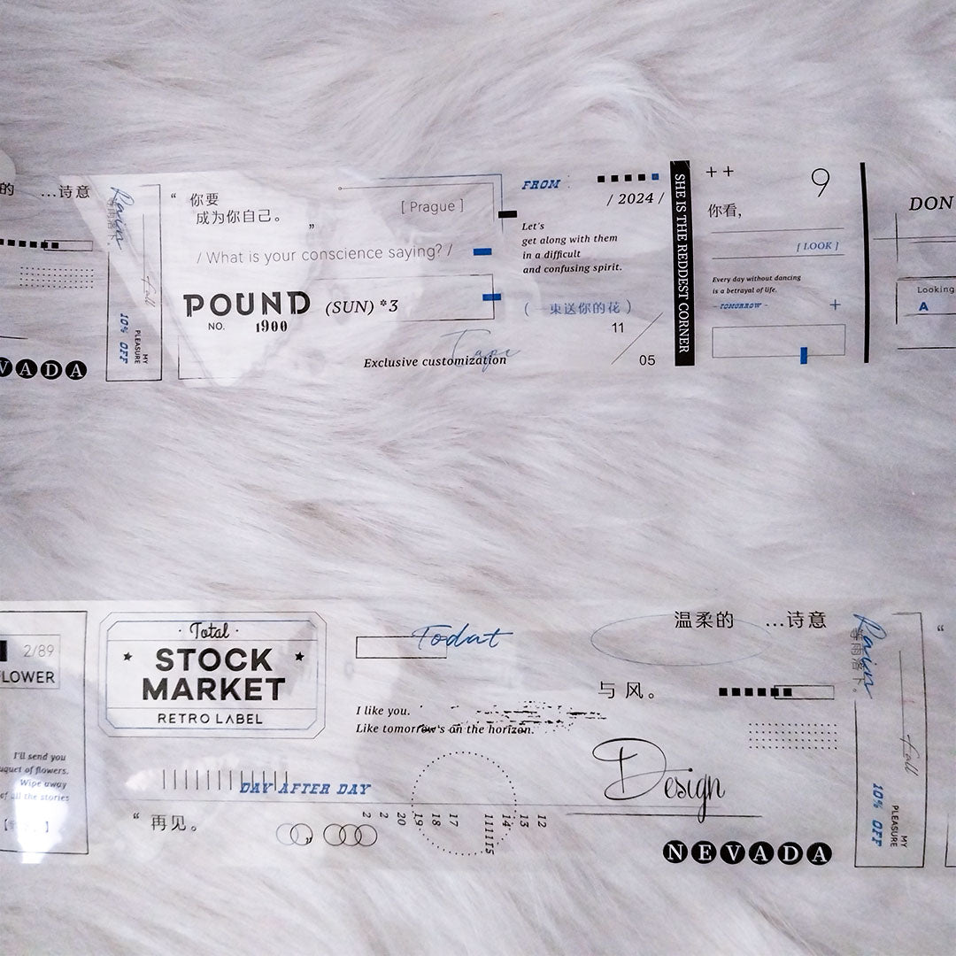 "Poetry" Text PET Tape (W543)