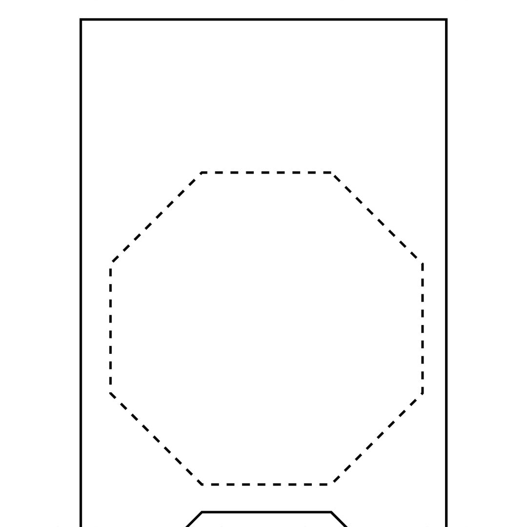 Octagon border washi tapes (B538)