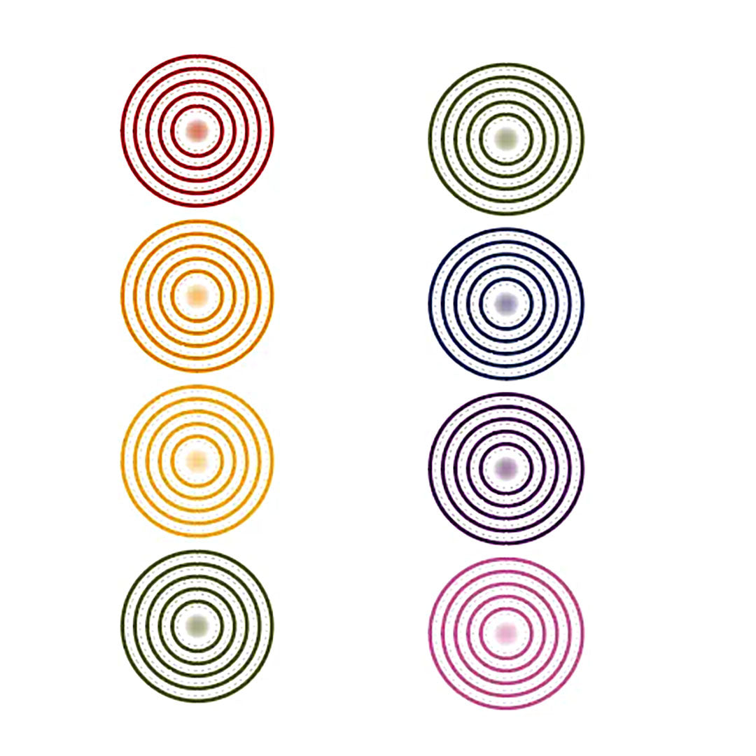 Pre-Cut Circular Border Extra Thick Washi Tape (B543)