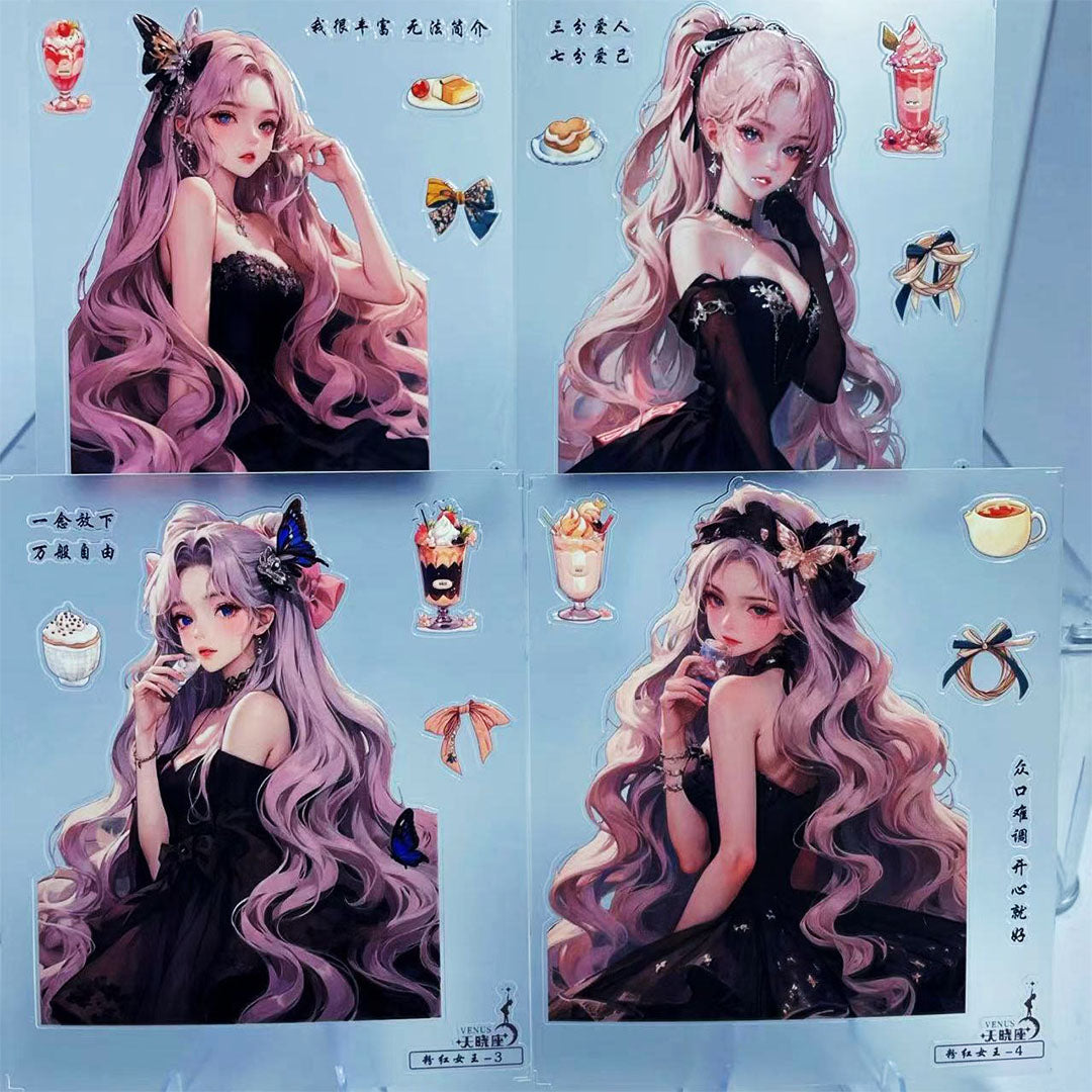 3D stickers set- Pink queen (C516)