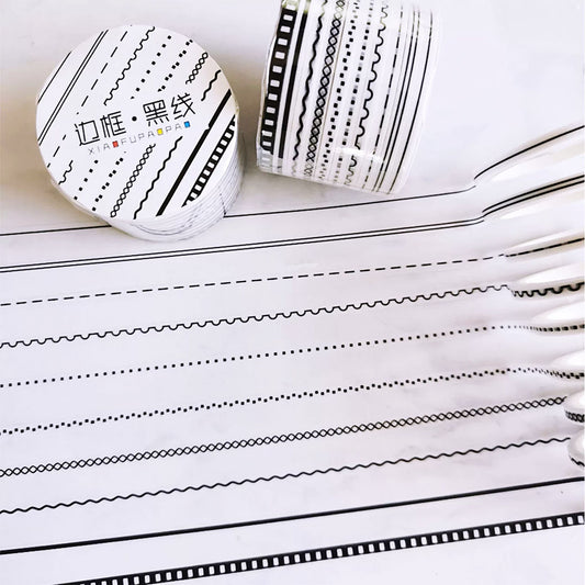 Black lines washi tapes set (B519)