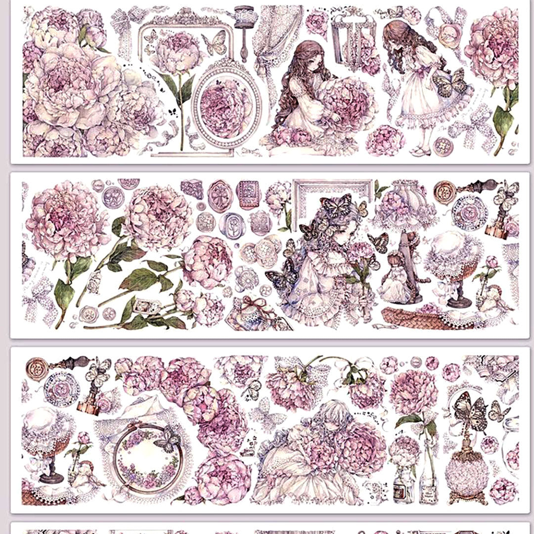 Peony & Girl PET tape (C537)
