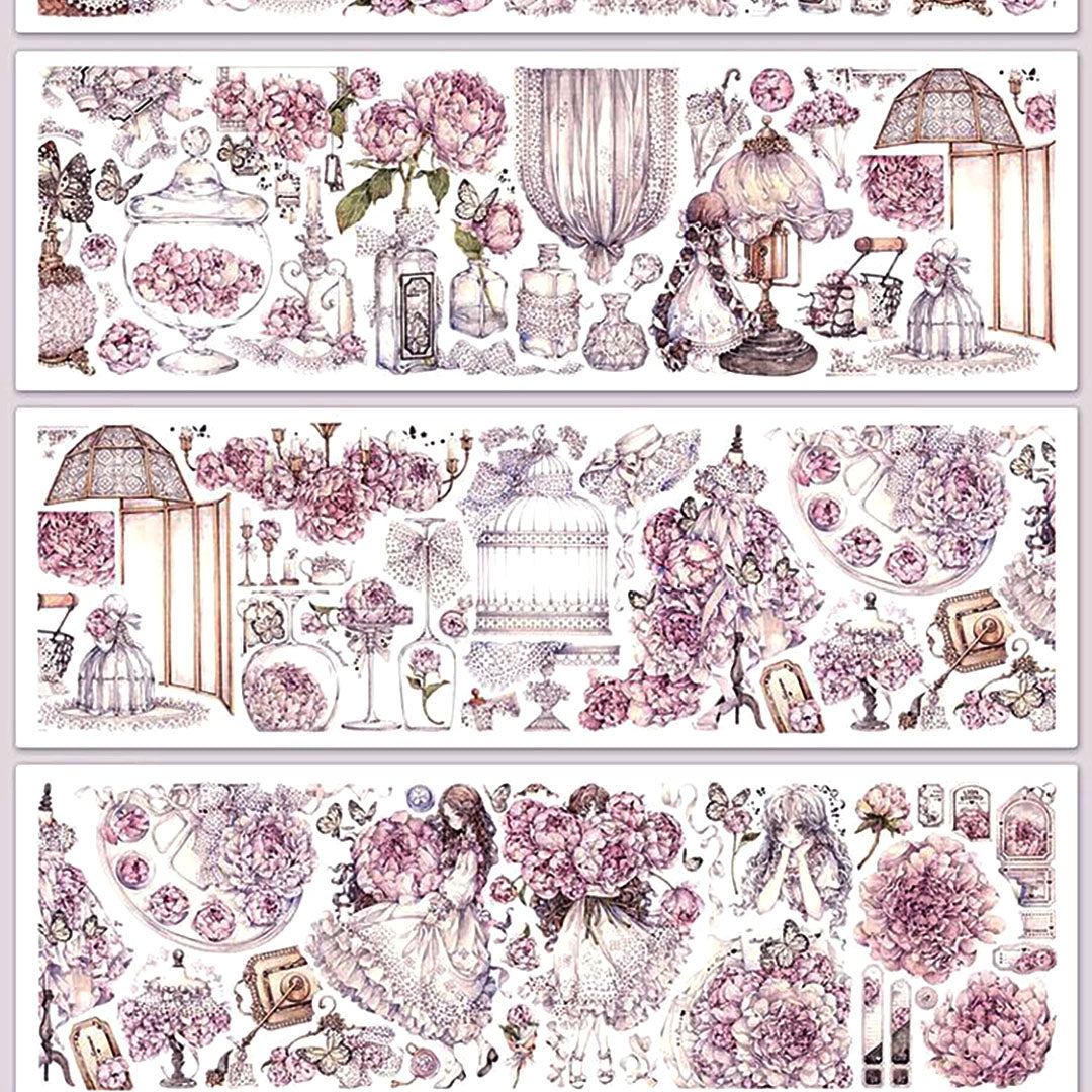 Peony & Girl PET tape (C537)