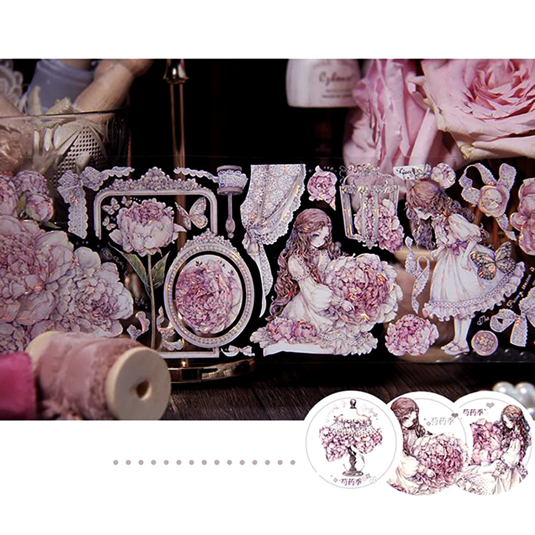 Peony & Girl PET tape (C537)
