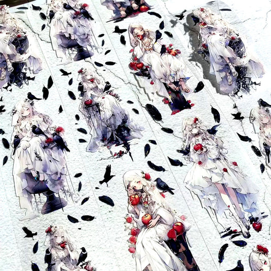 Lady in white robe PET tape (C545)