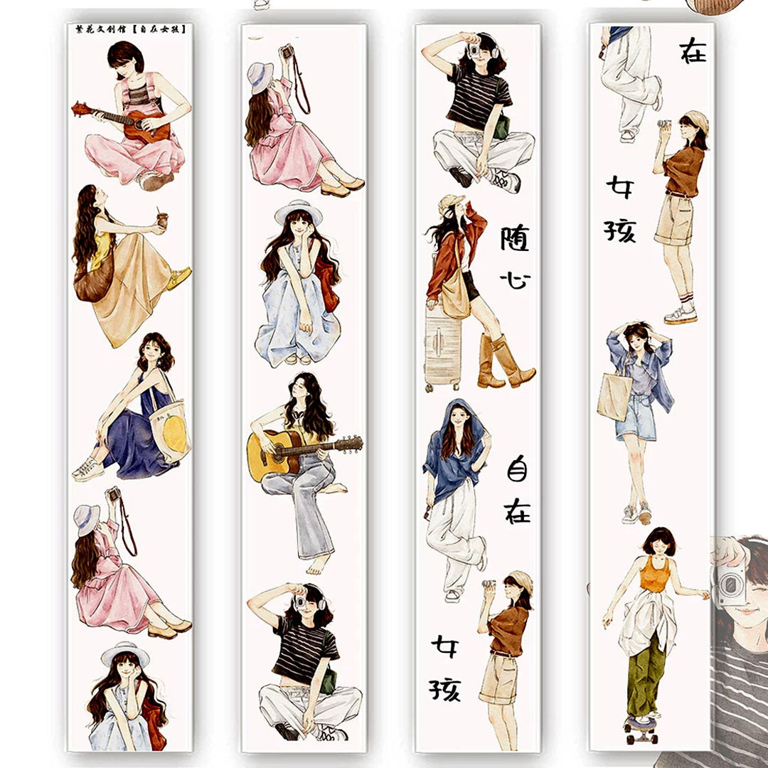 Pre-cut Casual girls Matte tape (C548)