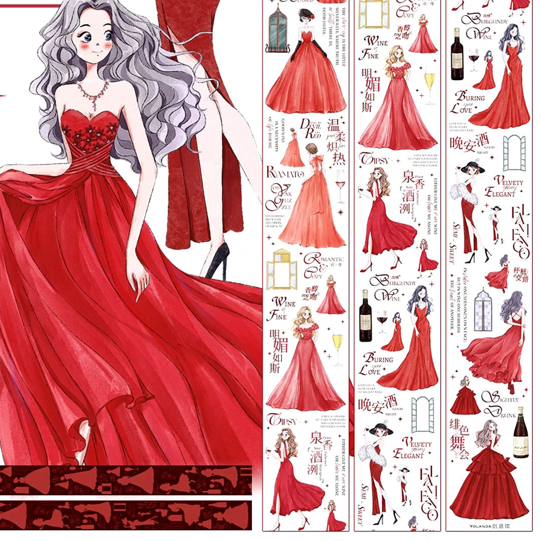 Red flame girls Matte tape (C552)