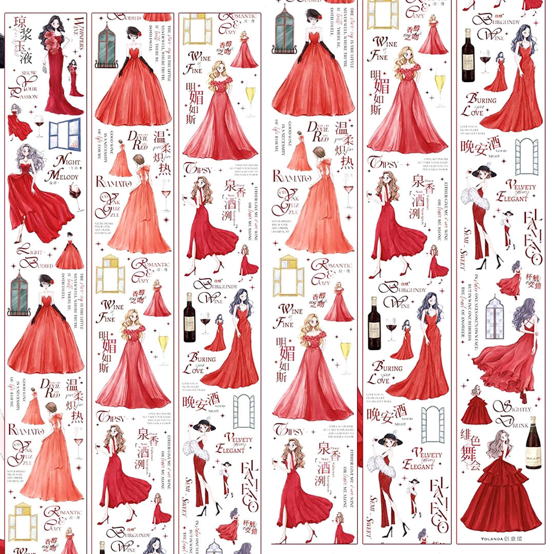 Red flame girls Matte tape (C552)