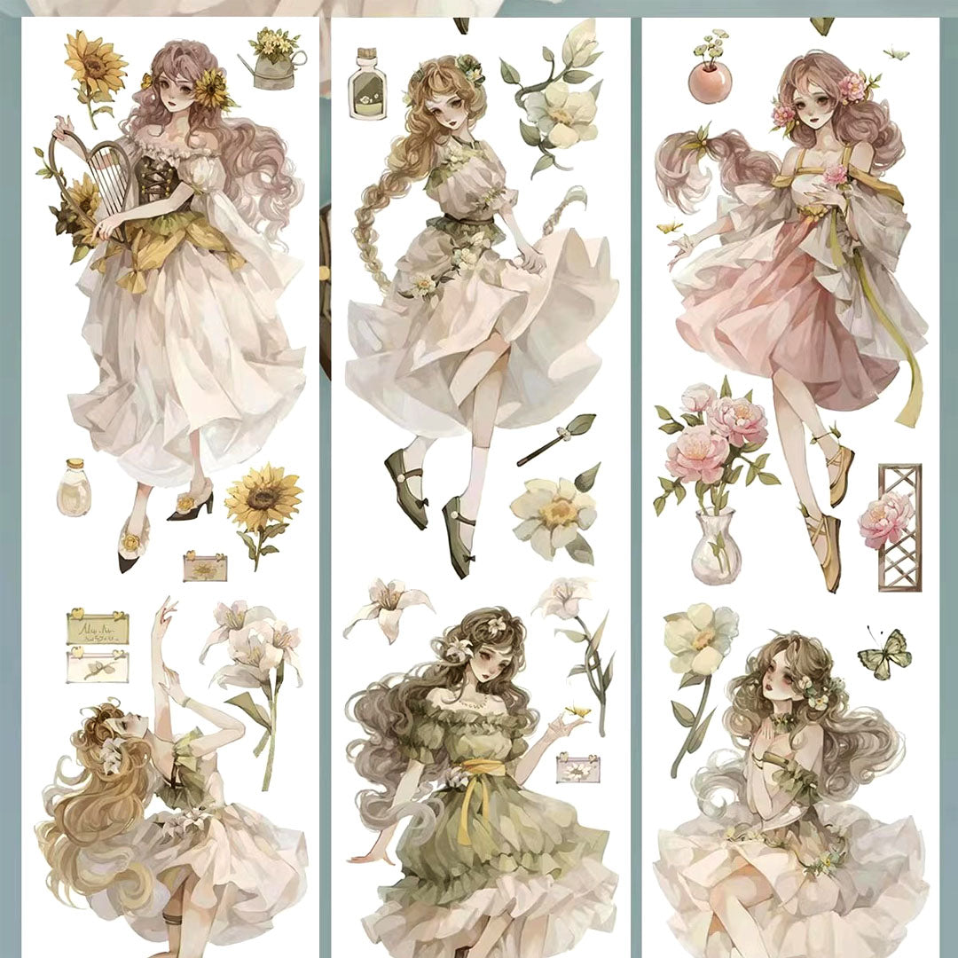 "The Waltz of Flowers" Luxury Anime Character PET Tape (C560)