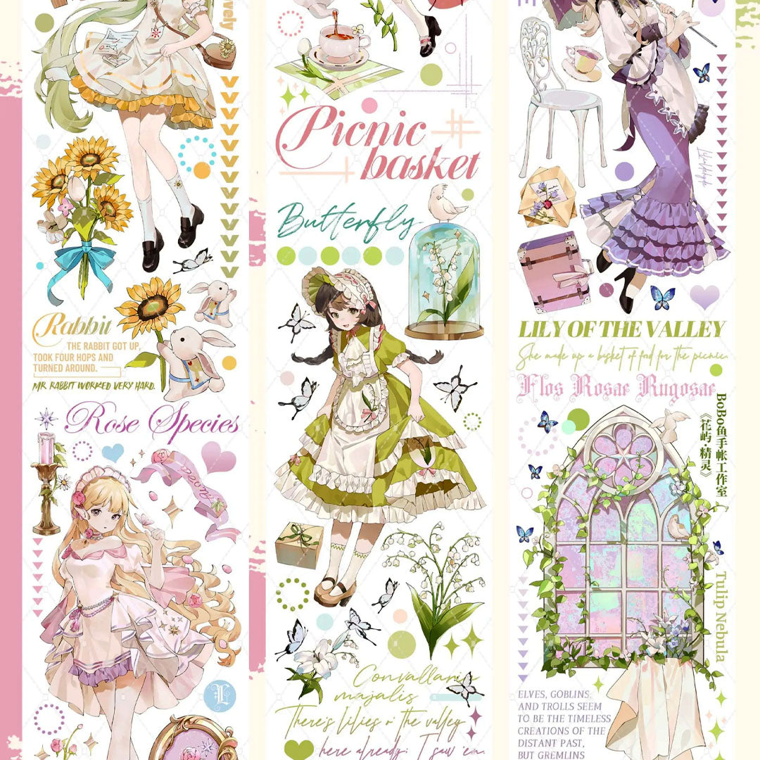 "The Elf of Flowers" Luxury Anime Character PET Tape (C561)