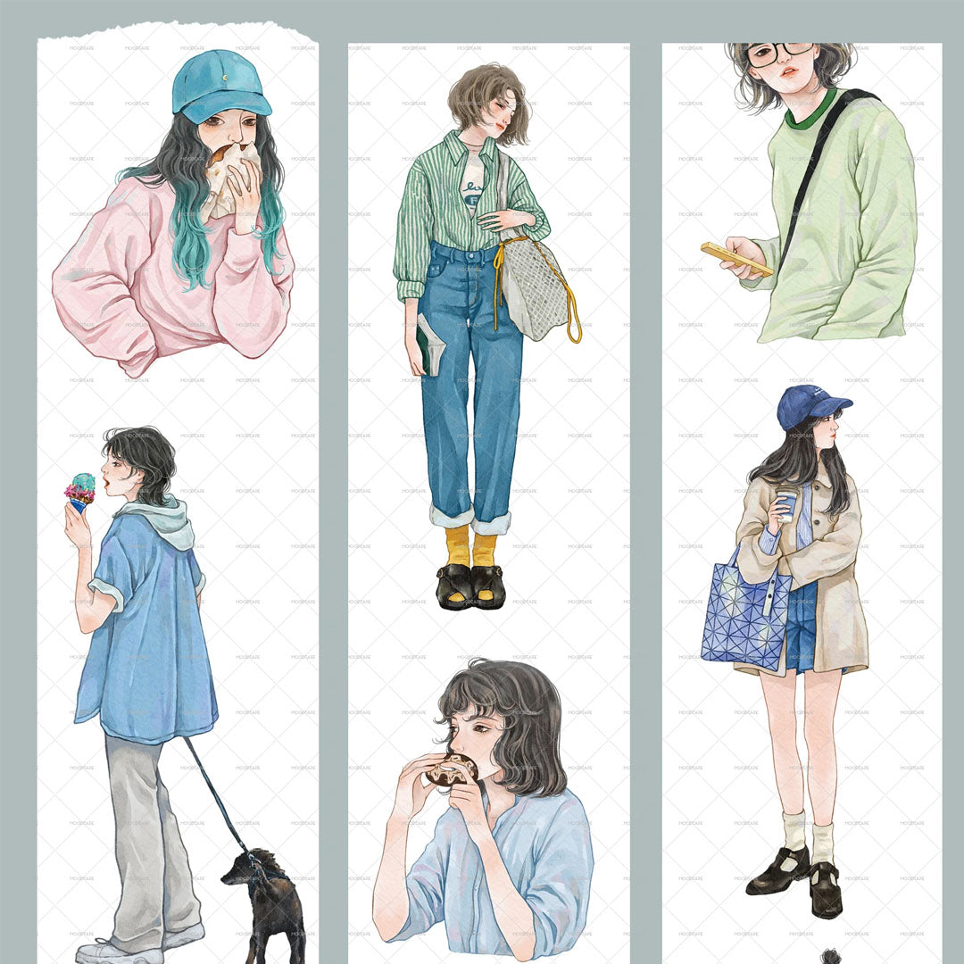 "Take a walk"  Daily Life Character PET Tape (C566)