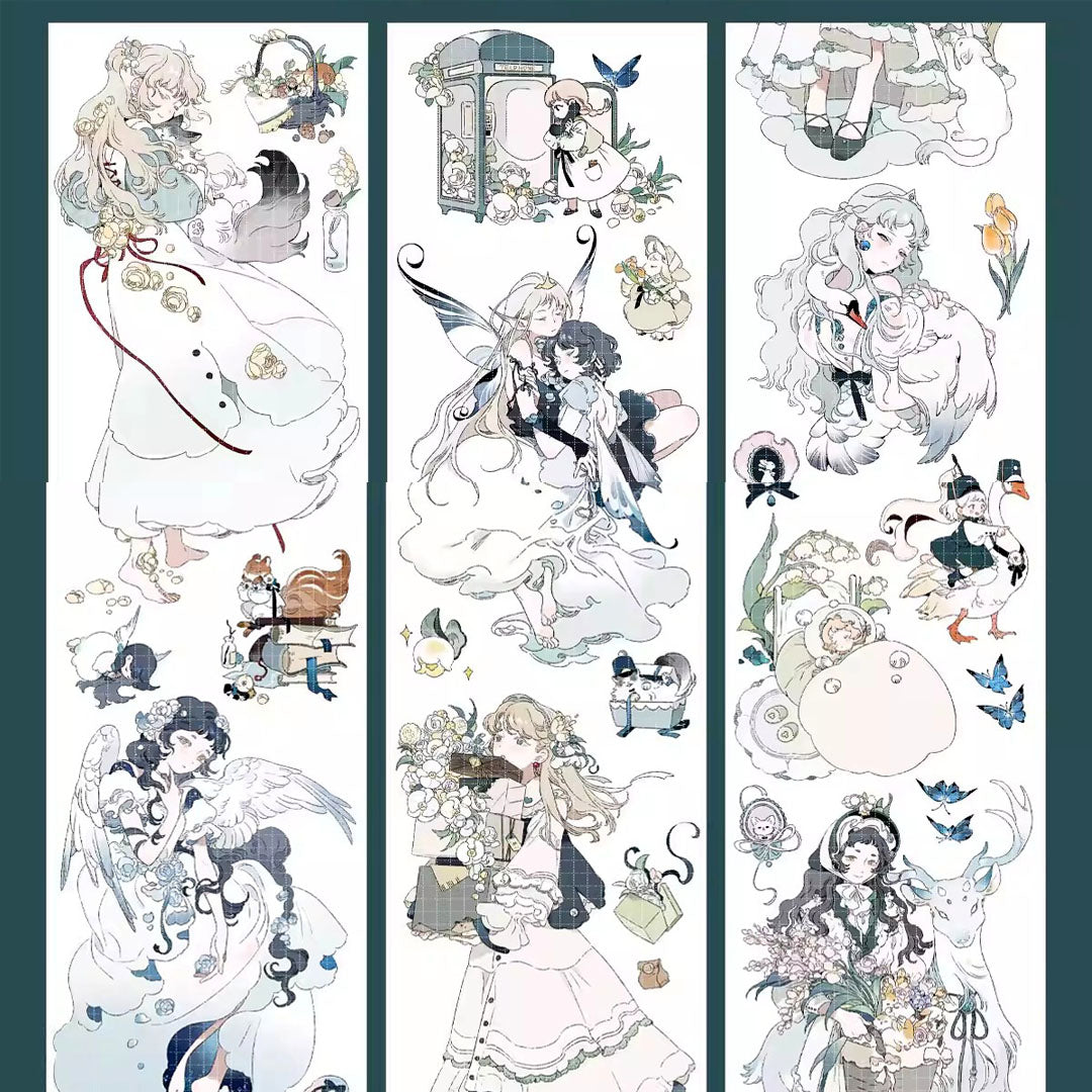 "Traces of Moonlight" Luxury Anime Character PET Tape (C569)