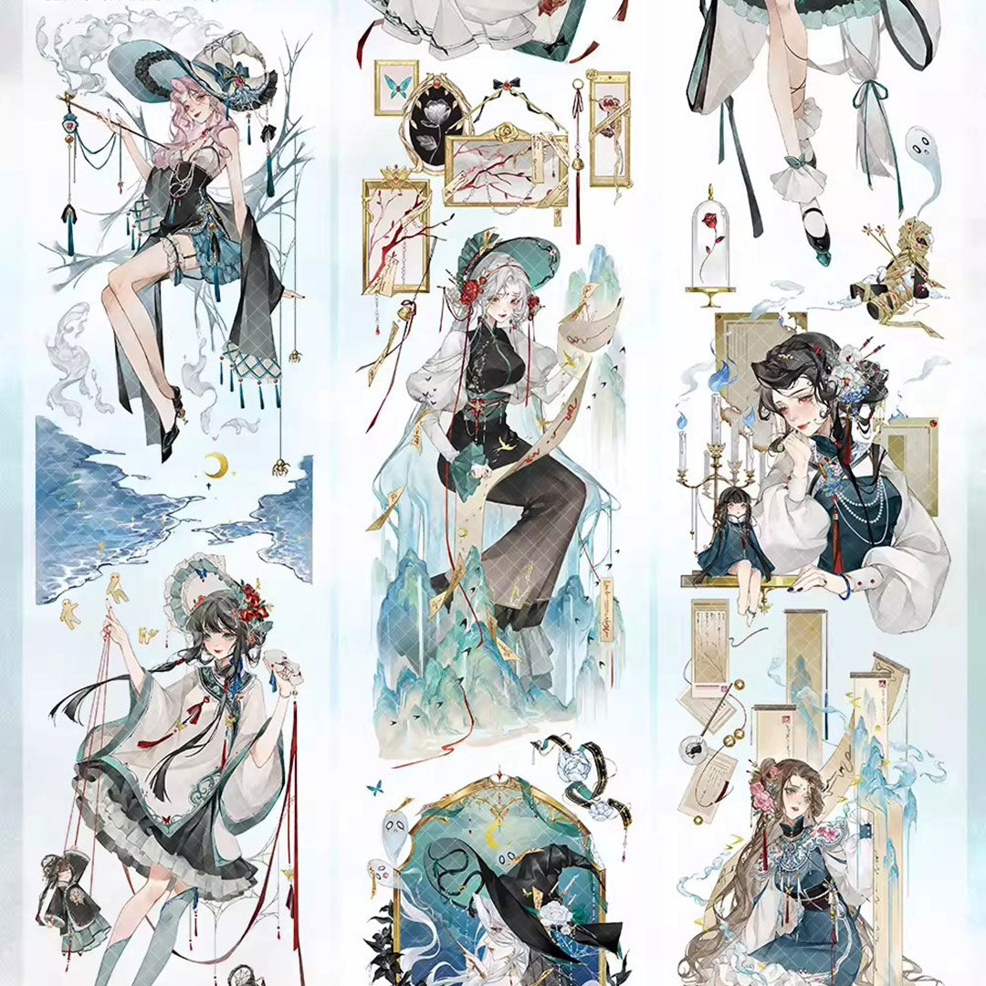 "Blue lady" Luxury Anime Character PET Tape (C570)