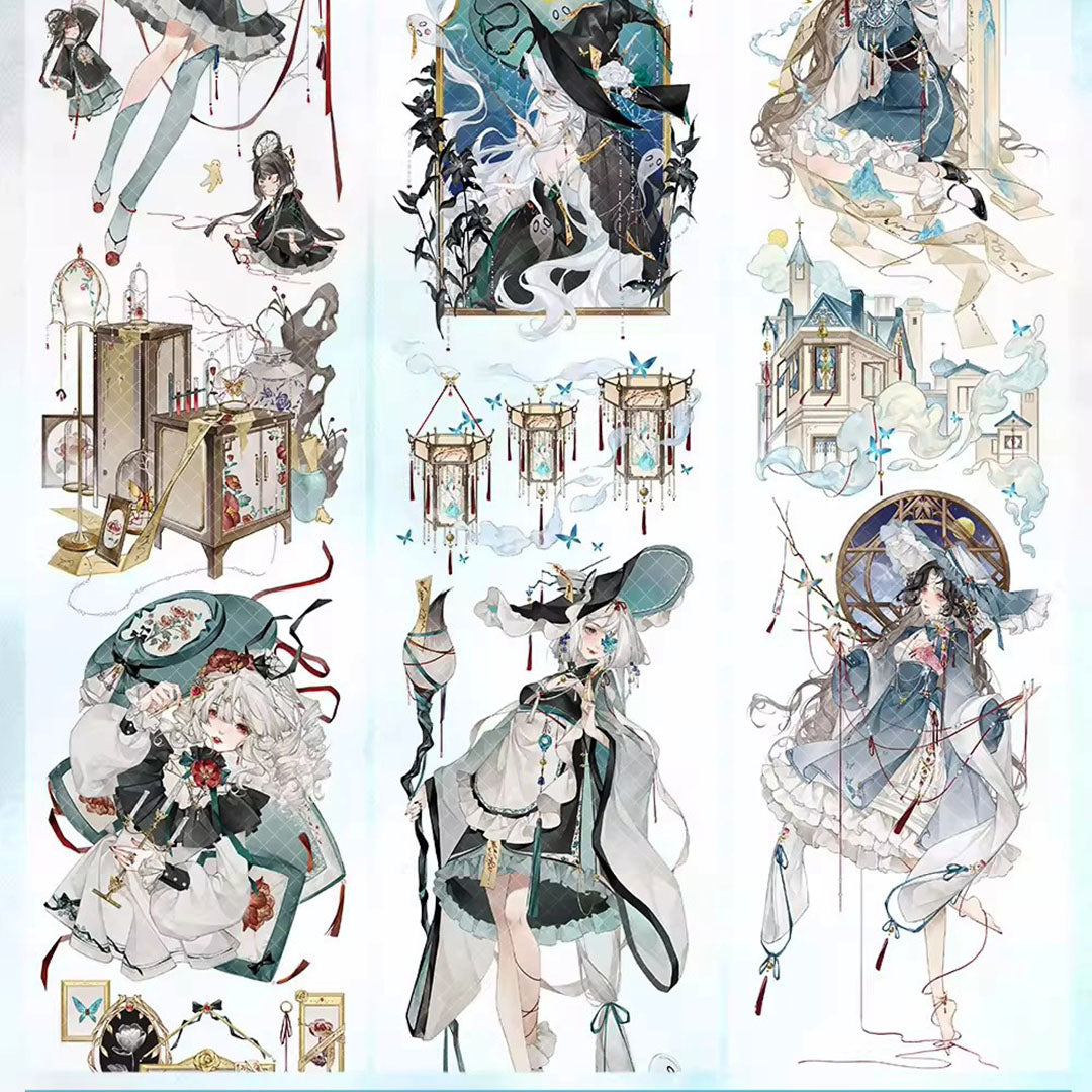 "Blue lady" Luxury Anime Character PET Tape (C570)