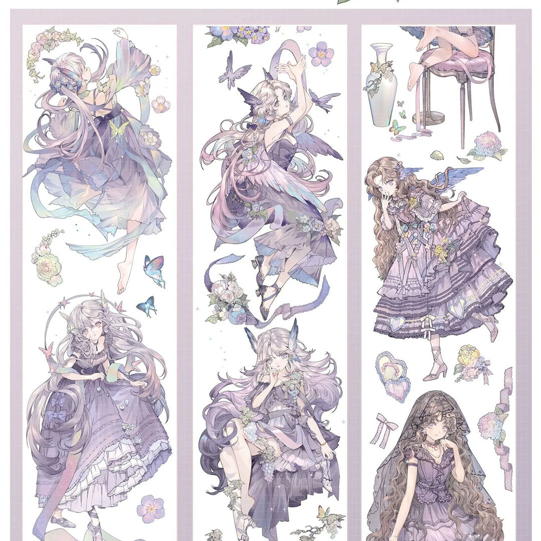 "Encounter with Violets" Luxury Anime Character PET Tape (C572)