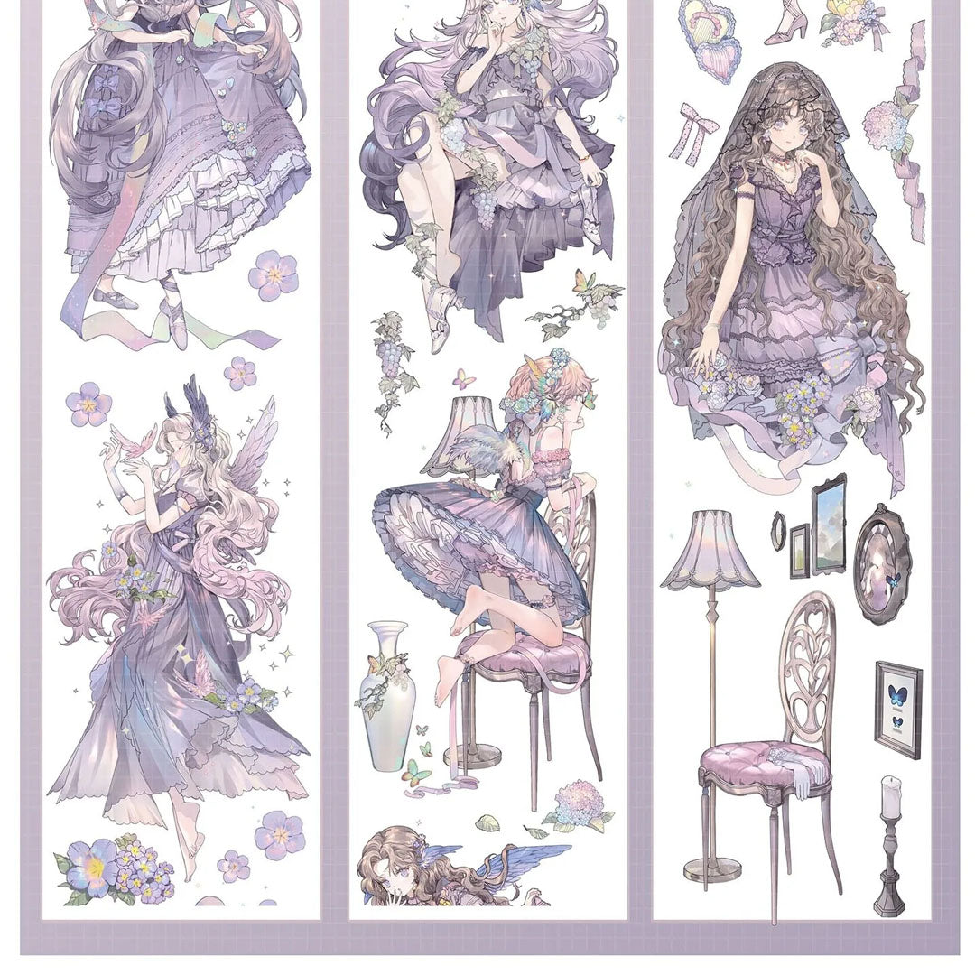 "Encounter with Violets" Luxury Anime Character PET Tape (C572)