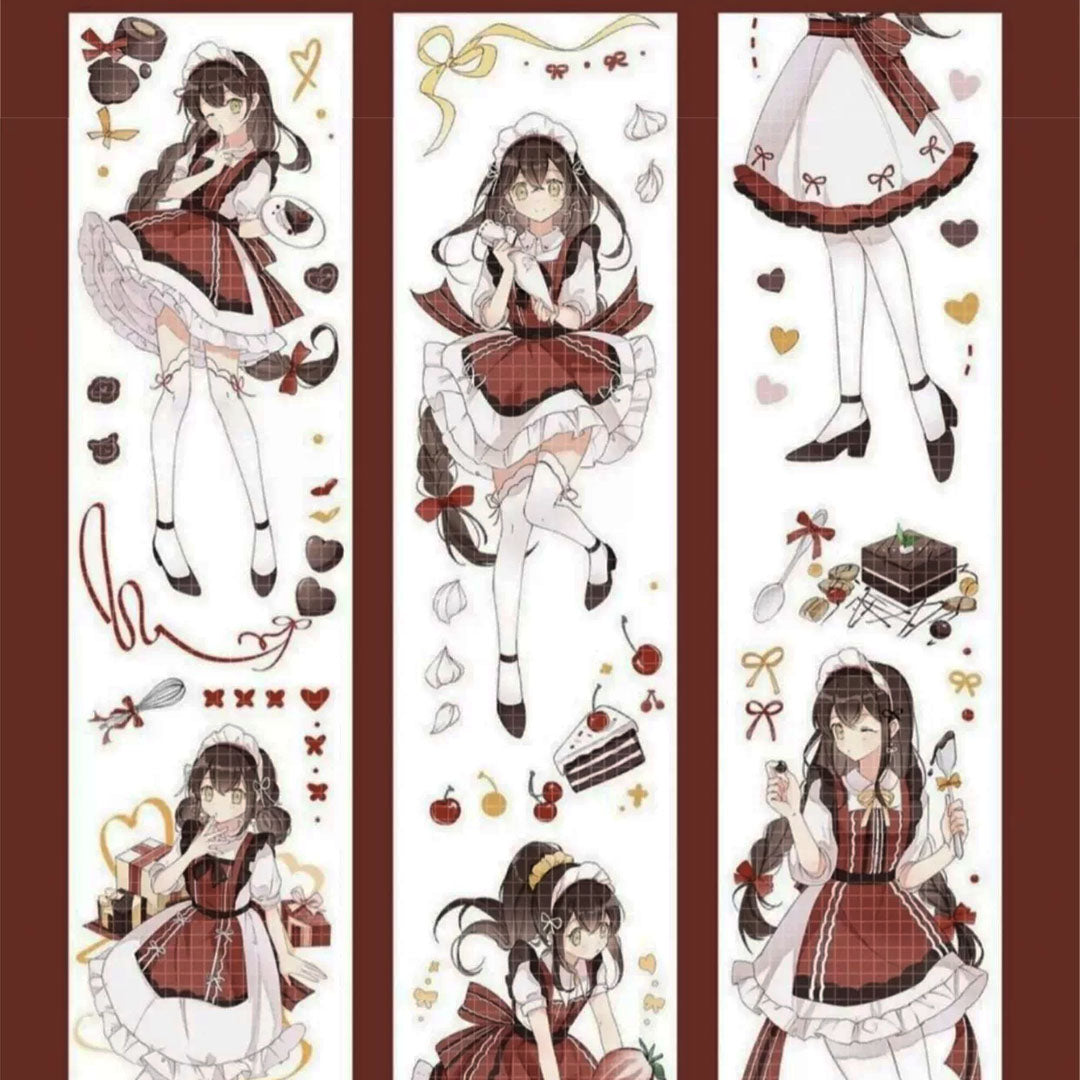 "Chocolate & girl" Anime Character PET Tape (C574)