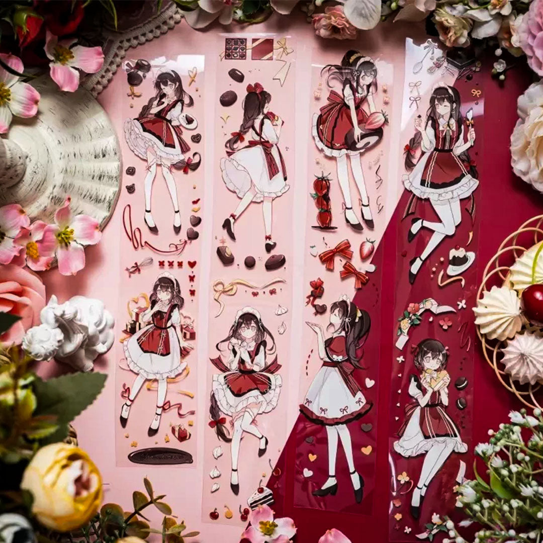 "Chocolate & girl" Anime Character PET Tape (C574)