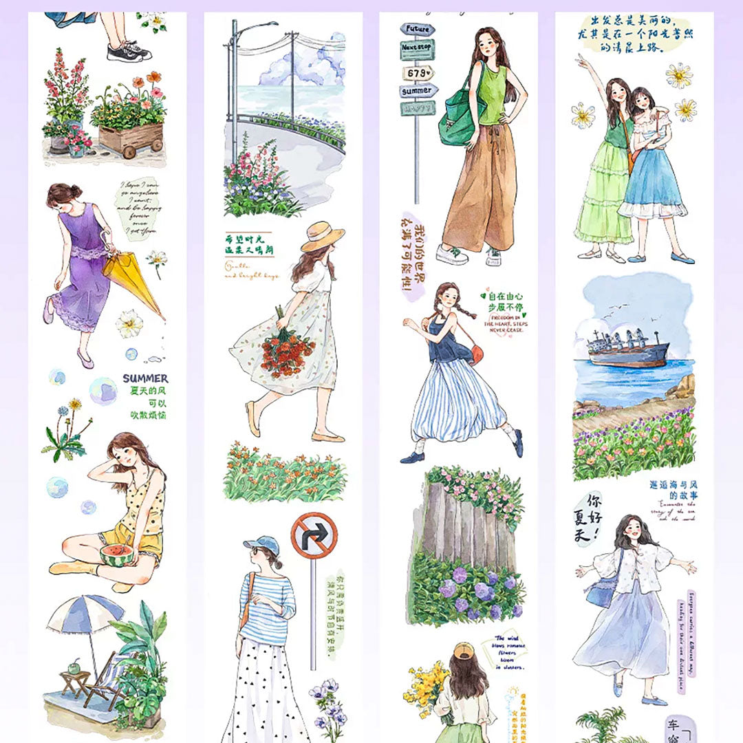 "Summer 	Solstice" Pre-cut Character Matte Tape (C577)