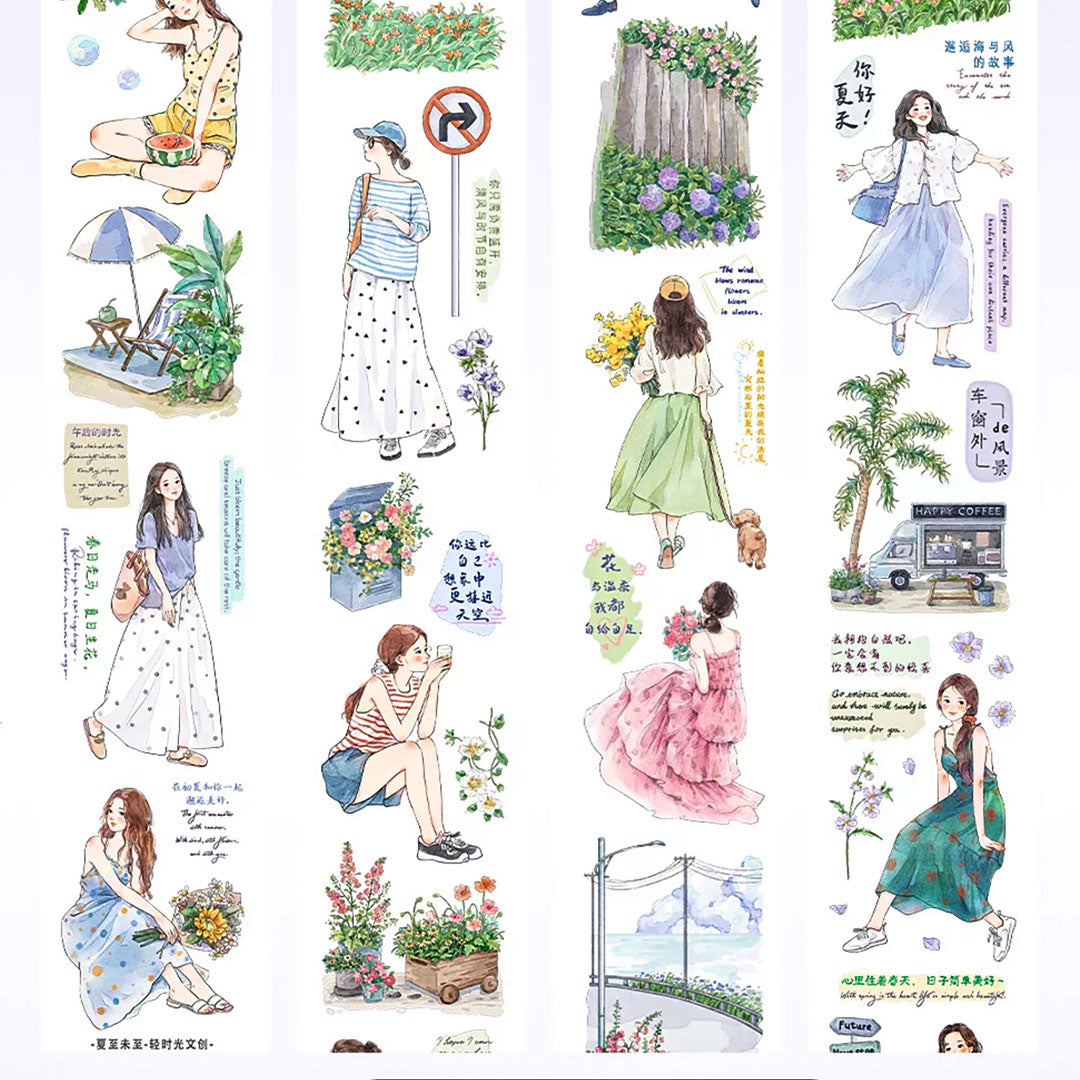 "Summer 	Solstice" Pre-cut Character Matte Tape (C577)