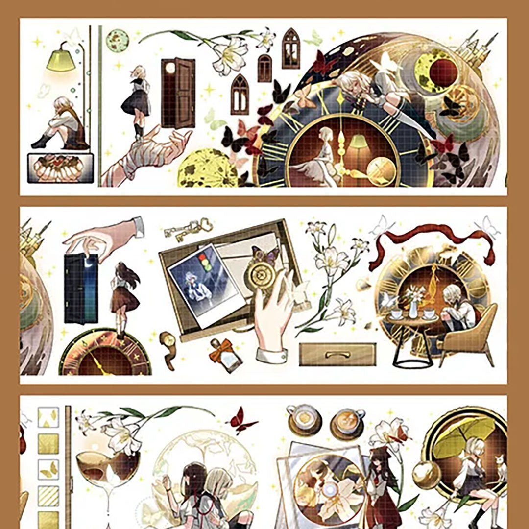"Clock Reversal" Luxury Anime Character PET Tape (C582)