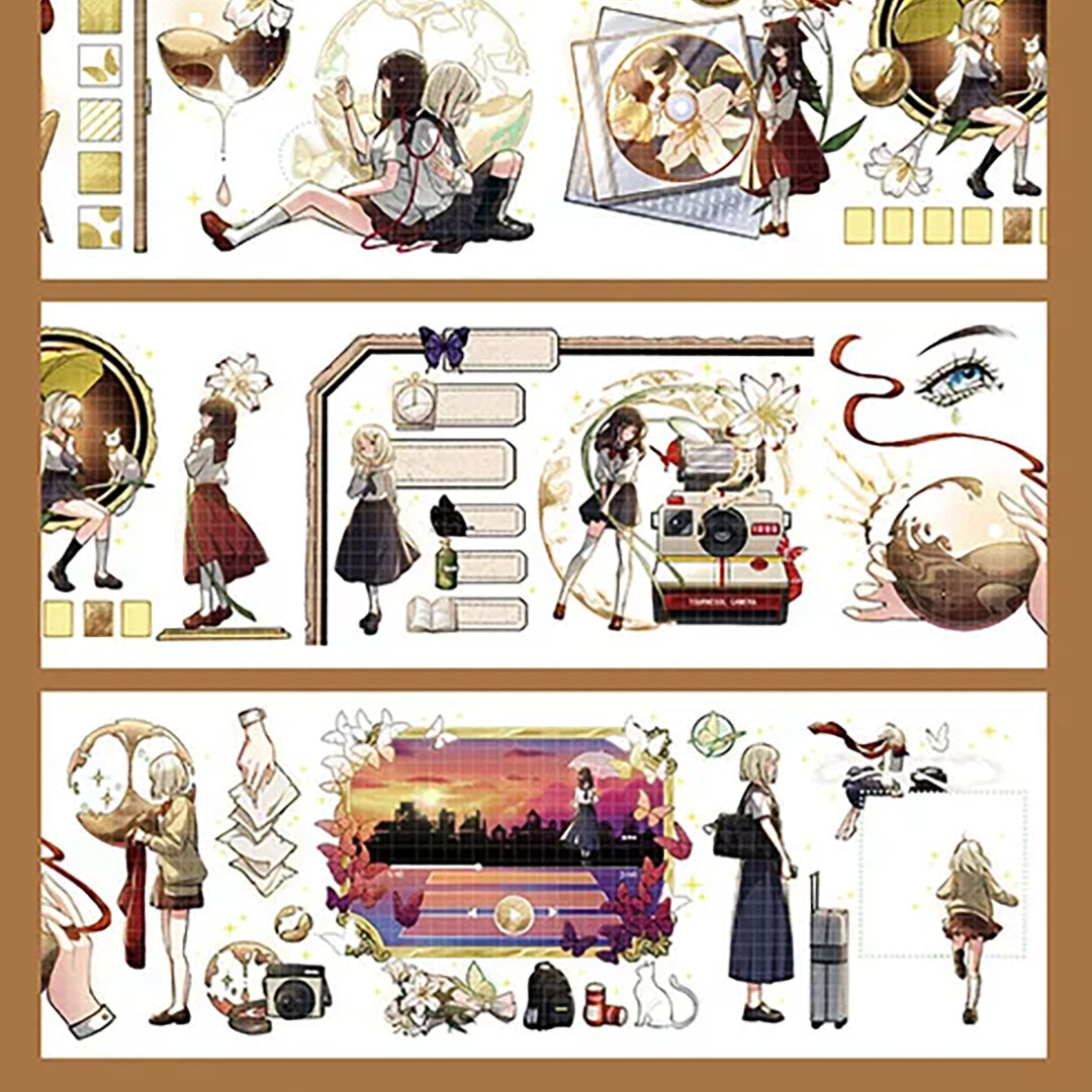 "Clock Reversal" Luxury Anime Character PET Tape (C582)