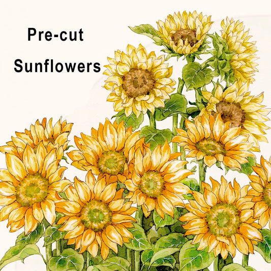 Pre-cut Sunflowers PET tape (F532)