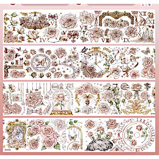 Pink rose PET tape (F534)