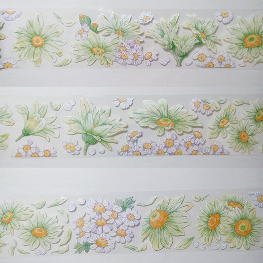 Green daisy PET tape (F539)