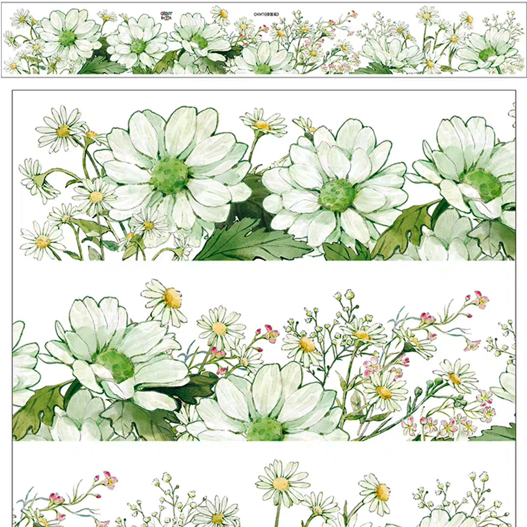 Green daisy PET tape (F556)