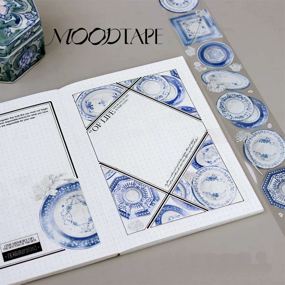 Blue & white porcelain PET tape (F564)